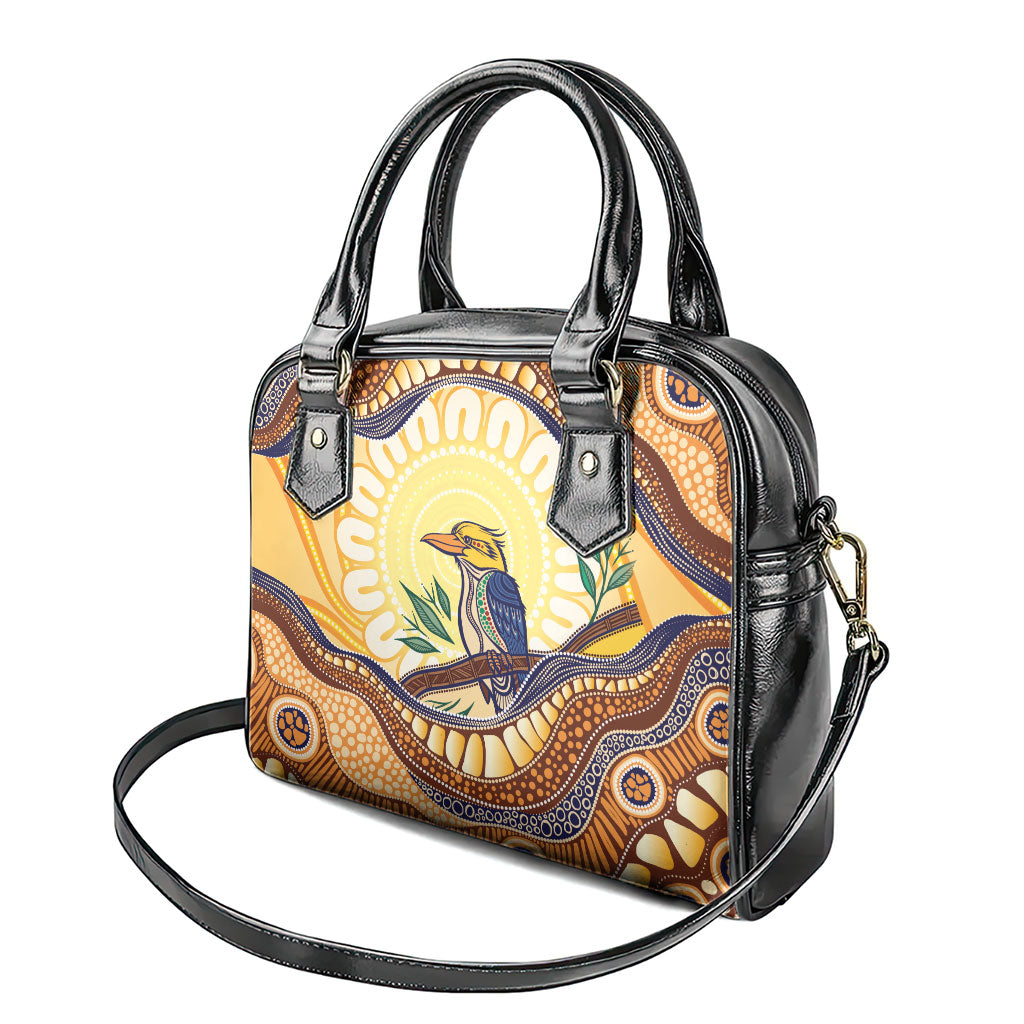 Kookaburra Australia Indigenous Art Shoulder Handbag
