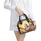 Kookaburra Australia Indigenous Art Shoulder Handbag