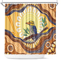 Kookaburra Australia Indigenous Art Shower Curtain