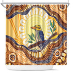 Kookaburra Australia Indigenous Art Shower Curtain
