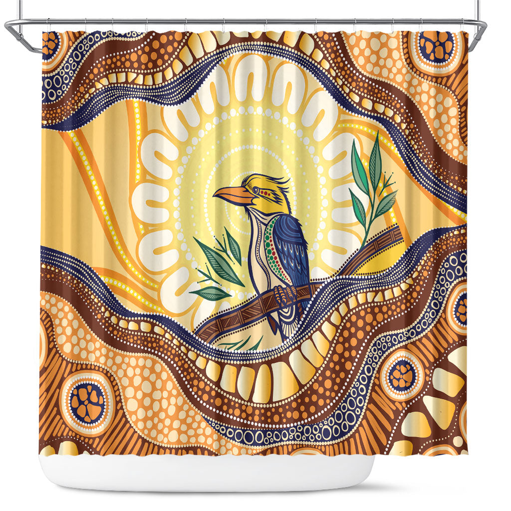 Kookaburra Australia Indigenous Art Shower Curtain