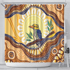 Kookaburra Australia Indigenous Art Shower Curtain
