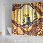 Kookaburra Australia Indigenous Art Shower Curtain