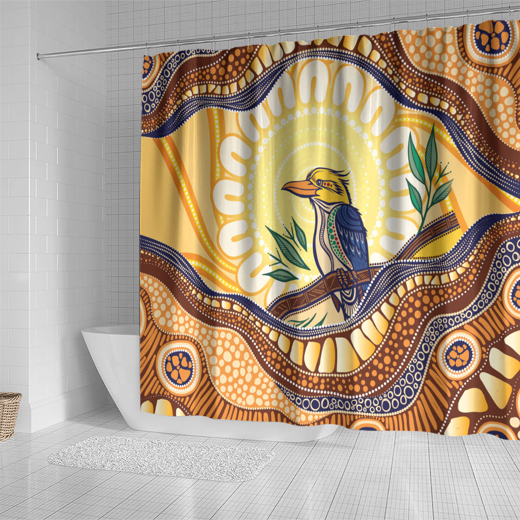Kookaburra Australia Indigenous Art Shower Curtain