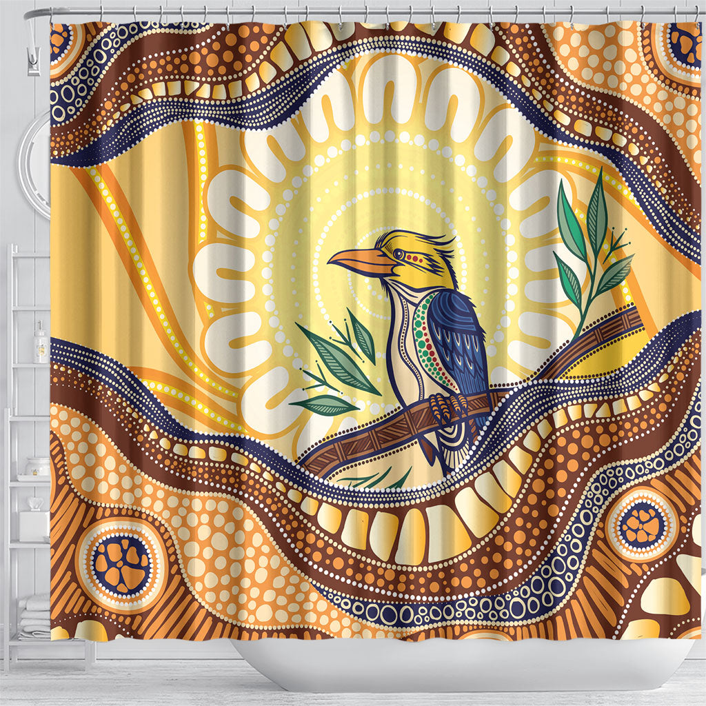 Kookaburra Australia Indigenous Art Shower Curtain