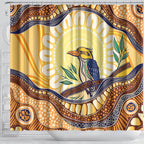 Kookaburra Australia Indigenous Art Shower Curtain