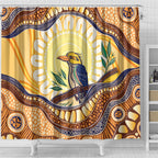 Kookaburra Australia Indigenous Art Shower Curtain