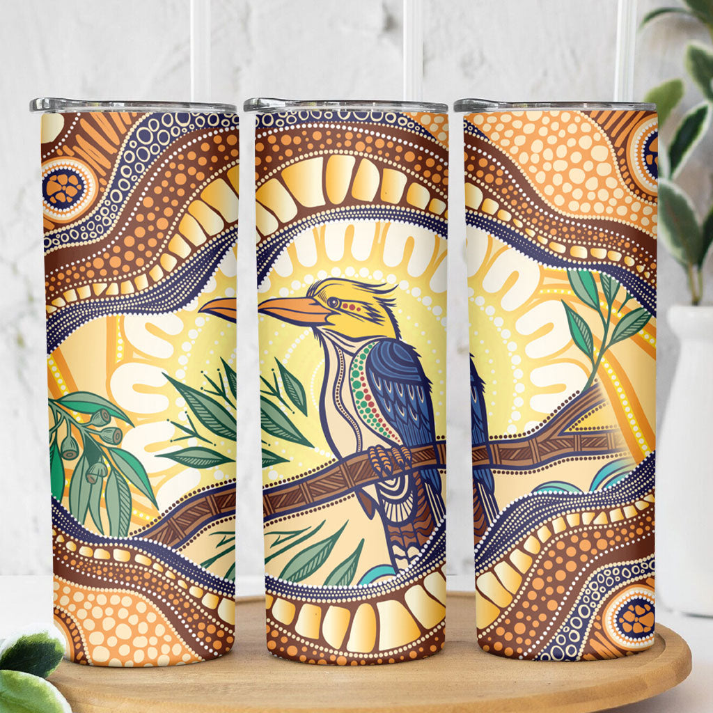 Kookaburra Australia Indigenous Art Skinny Tumbler