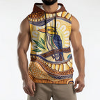 Kookaburra Australia Indigenous Art Sleeveless Hoodie