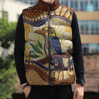 Kookaburra Australia Indigenous Art Sleeveless Puffer Jacket