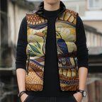 Kookaburra Australia Indigenous Art Sleeveless Puffer Jacket