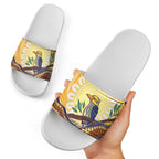 Kookaburra Australia Indigenous Art Slide Sandals