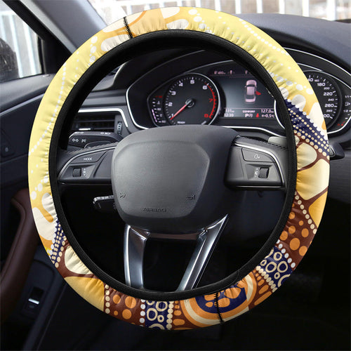 Kookaburra Australia Indigenous Art Steering Wheel Cover