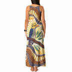 Kookaburra Australia Indigenous Art Tank Maxi Dress
