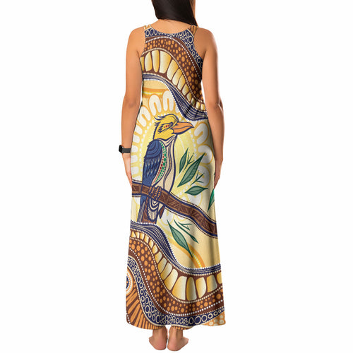 Kookaburra Australia Indigenous Art Tank Maxi Dress