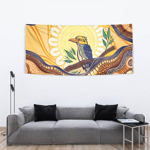 Kookaburra Australia Indigenous Art Tapestry