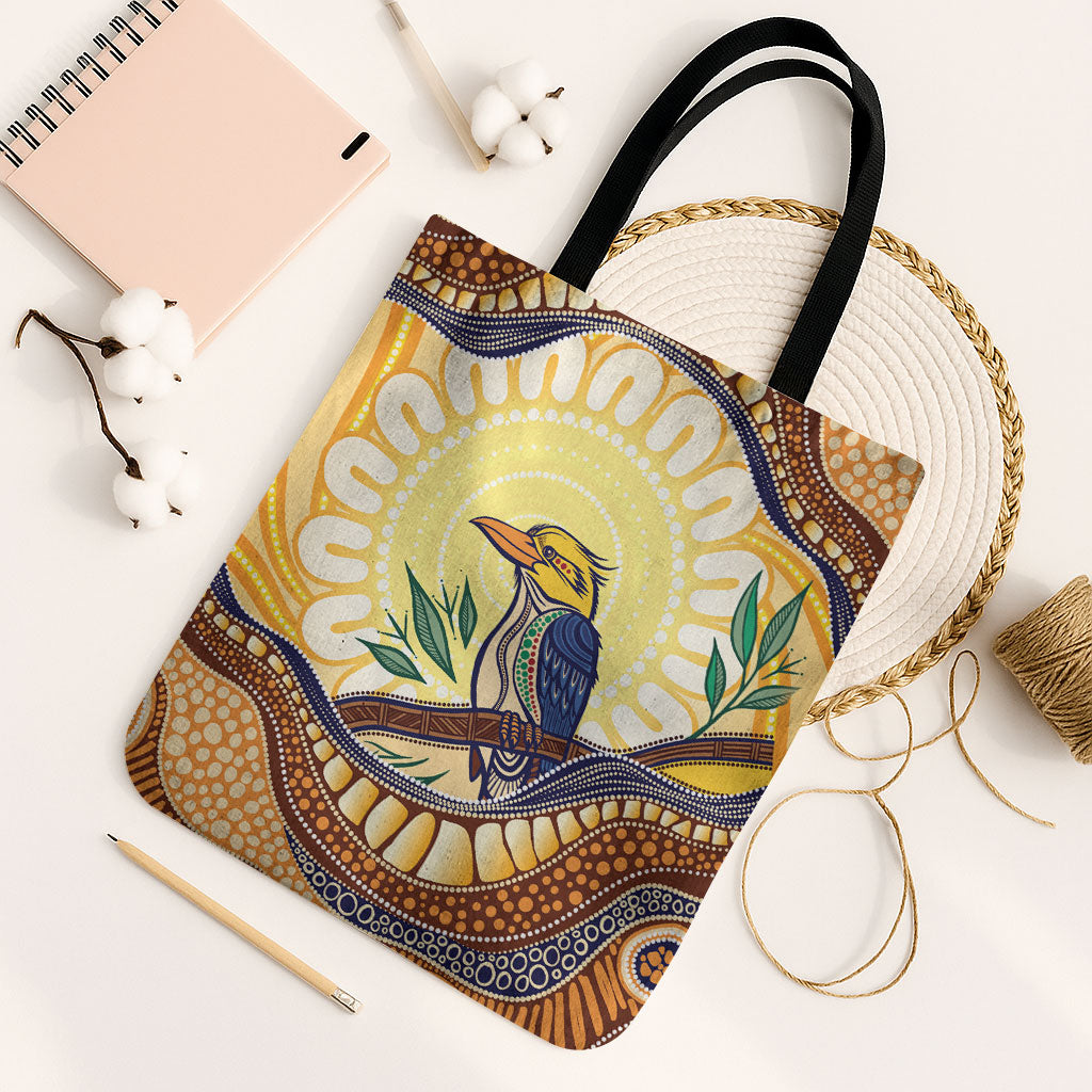 Kookaburra Australia Indigenous Art Tote Bag