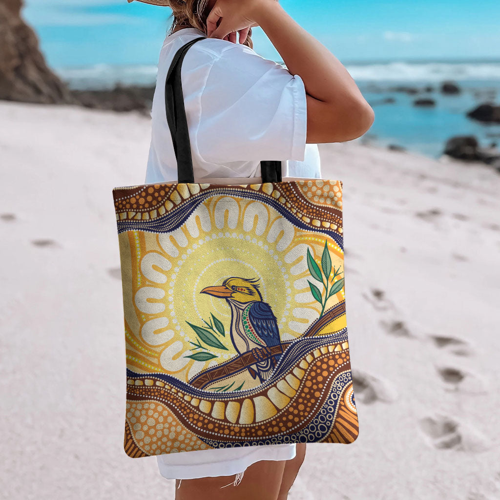 Kookaburra Australia Indigenous Art Tote Bag