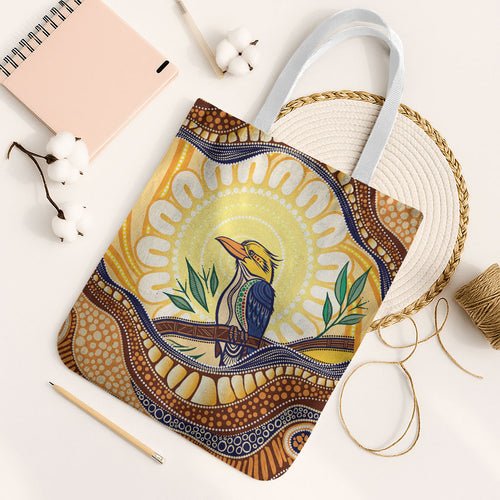 Kookaburra Australia Indigenous Art Tote Bag