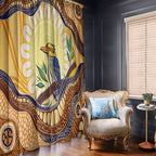 Kookaburra Australia Indigenous Art Window Curtain