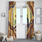 Kookaburra Australia Indigenous Art Window Curtain