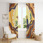 Kookaburra Australia Indigenous Art Window Curtain
