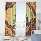 Kookaburra Australia Indigenous Art Window Curtain