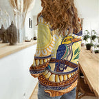 Kookaburra Australia Indigenous Art Women Casual Shirt