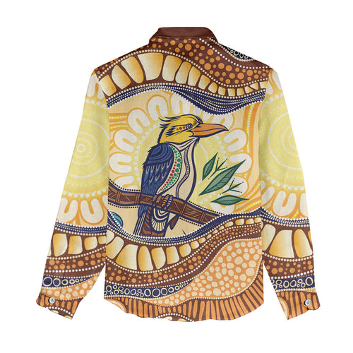 Kookaburra Australia Indigenous Art Women Casual Shirt