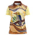 Kookaburra Australia Indigenous Art Women Polo Shirt