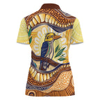Kookaburra Australia Indigenous Art Women Polo Shirt
