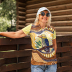 Kookaburra Australia Indigenous Art Women Polo Shirt