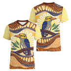Kookaburra Australia Indigenous Art Women V-Neck T-Shirt