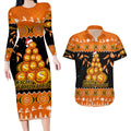 perth-scorchers-cricket-christmas-couples-matching-long-sleeve-bodycon-dress-and-hawaiian-shirt-merry-xmas-2023-indigenous-art