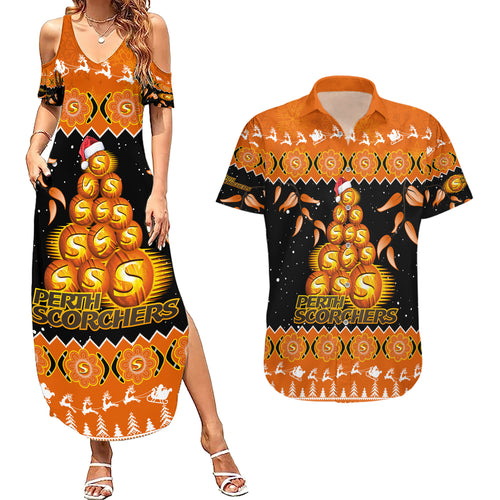 perth-scorchers-cricket-christmas-couples-matching-summer-maxi-dress-and-hawaiian-shirt-merry-xmas-2023-indigenous-art