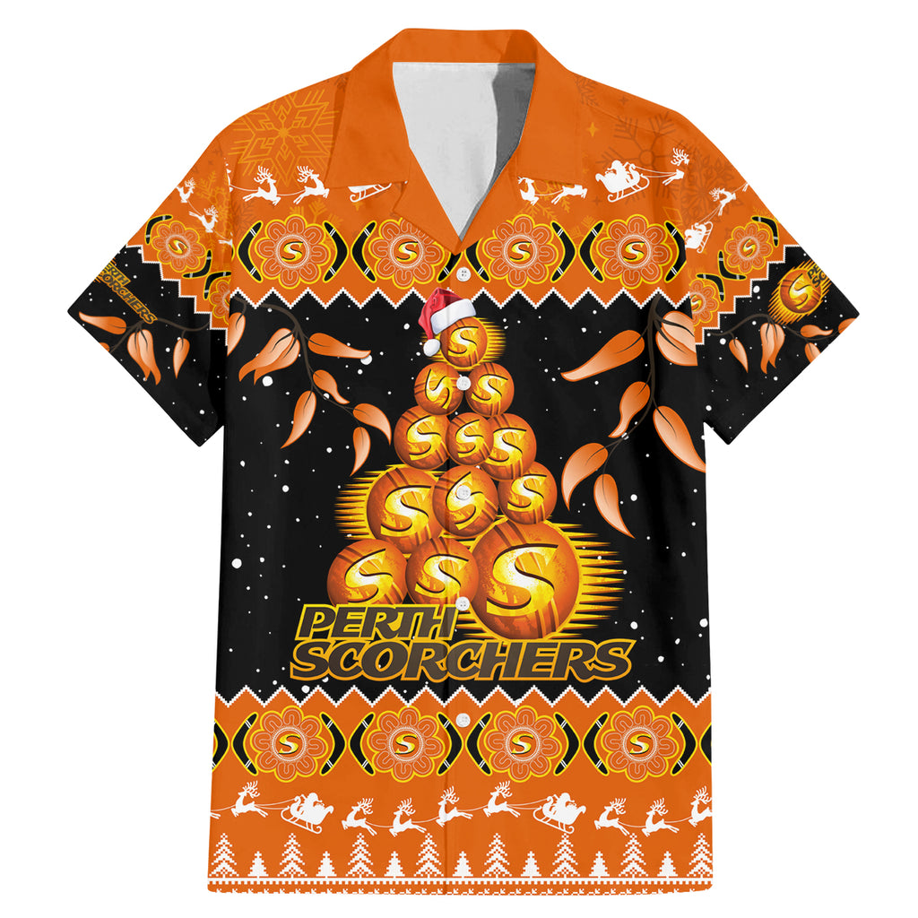 perth-scorchers-cricket-christmas-family-matching-mermaid-dress-and-hawaiian-shirt-merry-xmas-2023-indigenous-art