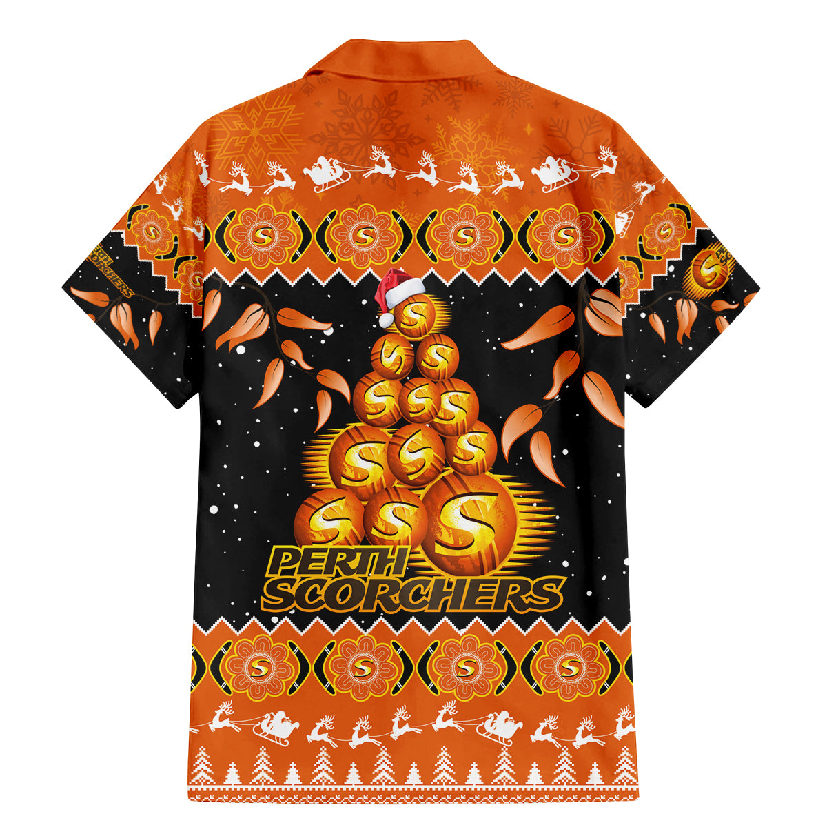 perth-scorchers-cricket-christmas-family-matching-mermaid-dress-and-hawaiian-shirt-merry-xmas-2023-indigenous-art