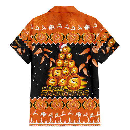 perth-scorchers-cricket-christmas-family-matching-mermaid-dress-and-hawaiian-shirt-merry-xmas-2023-indigenous-art