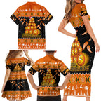perth-scorchers-cricket-christmas-family-matching-short-sleeve-bodycon-dress-and-hawaiian-shirt-merry-xmas-2023-indigenous-art