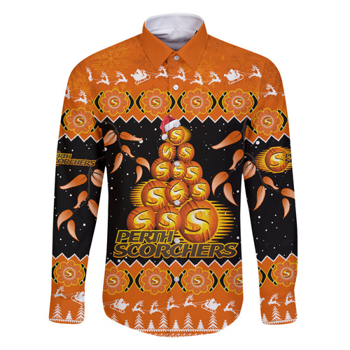 perth-scorchers-cricket-christmas-family-matching-summer-maxi-dress-and-hawaiian-shirt-merry-xmas-2023-indigenous-art