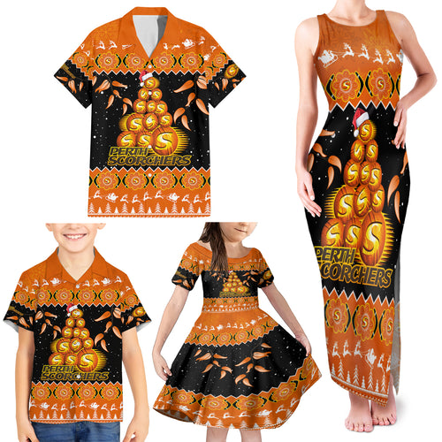 perth-scorchers-cricket-christmas-family-matching-tank-maxi-dress-and-hawaiian-shirt-merry-xmas-2023-indigenous-art