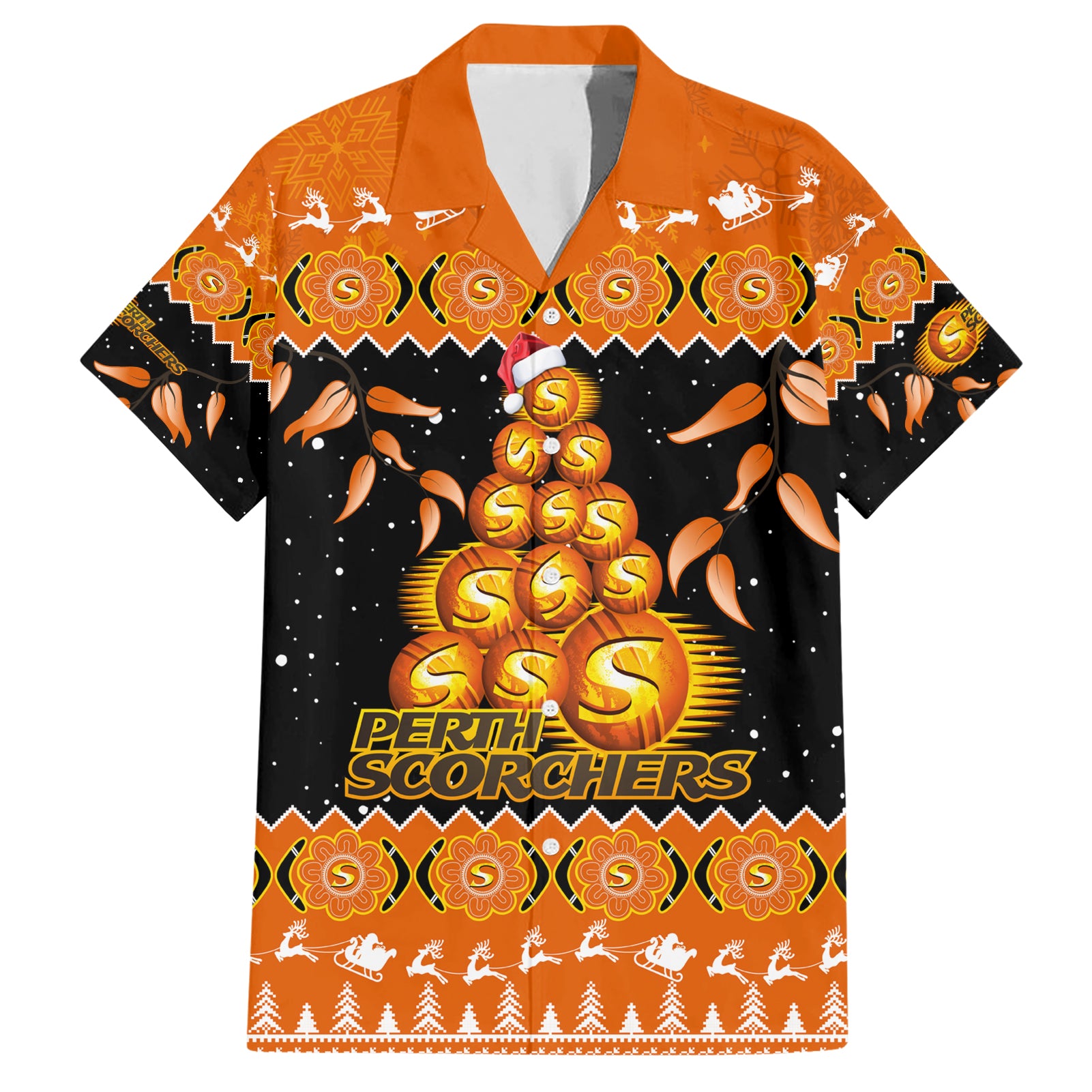 perth-scorchers-cricket-christmas-hawaiian-shirt-merry-xmas-2023-indigenous-art
