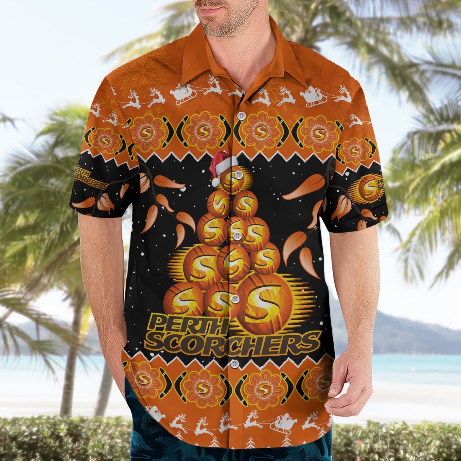 perth-scorchers-cricket-christmas-hawaiian-shirt-merry-xmas-2023-indigenous-art