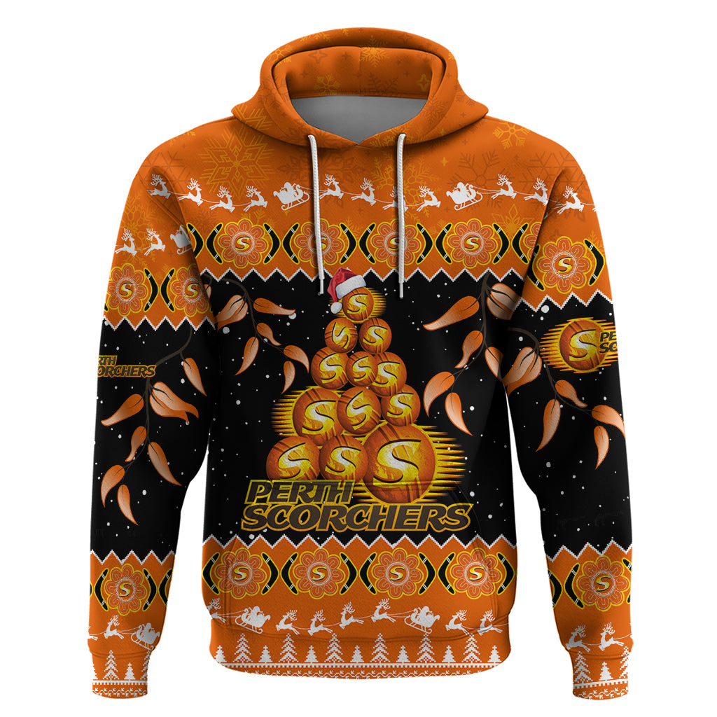 perth-scorchers-cricket-christmas-hoodie-merry-xmas-2023-indigenous-art