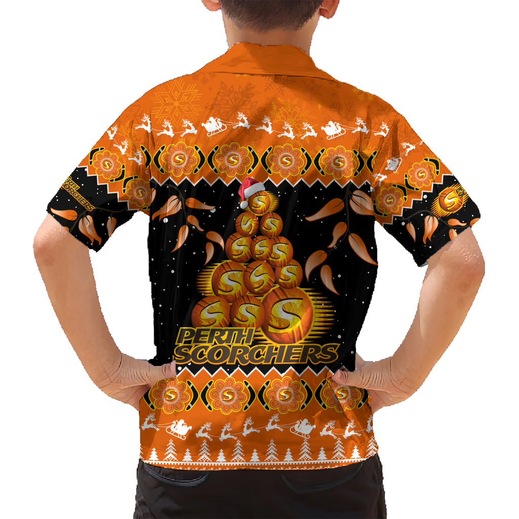 perth-scorchers-cricket-christmas-kid-hawaiian-shirt-merry-xmas-2023-indigenous-art