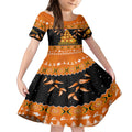 perth-scorchers-cricket-christmas-kid-short-sleeve-dress-merry-xmas-2023-indigenous-art