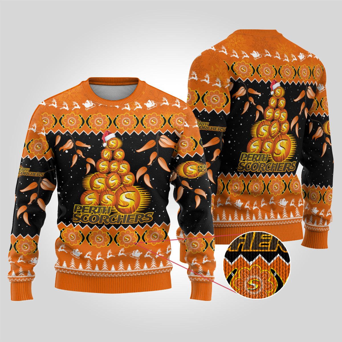 perth-scorchers-cricket-christmas-ugly-christmas-sweater-merry-xmas-2023-indigenous-art