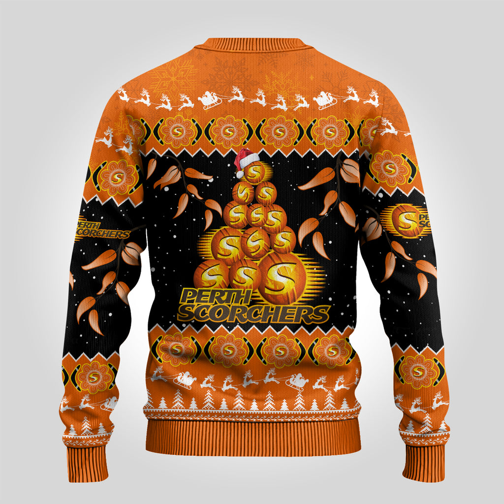 perth-scorchers-cricket-christmas-ugly-christmas-sweater-merry-xmas-2023-indigenous-art