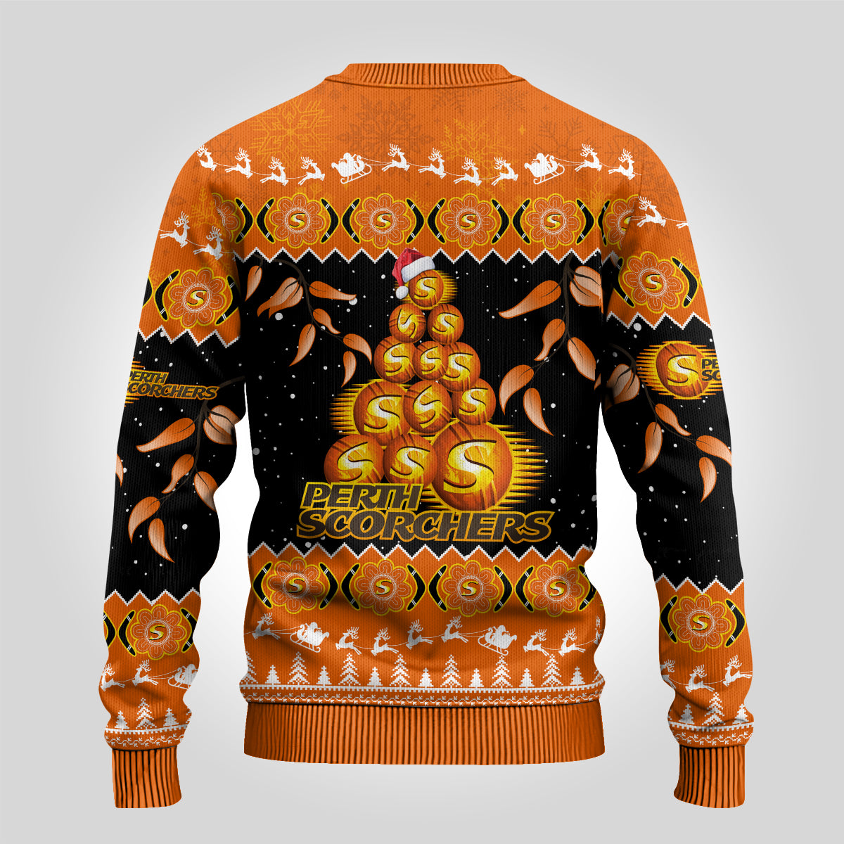 perth-scorchers-cricket-christmas-ugly-christmas-sweater-merry-xmas-2023-indigenous-art