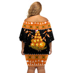 perth-scorchers-cricket-christmas-off-shoulder-short-dress-merry-xmas-2023-indigenous-art